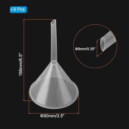 PATIKIL 3.5 Inch Clear Plastic Funnel - Image 2