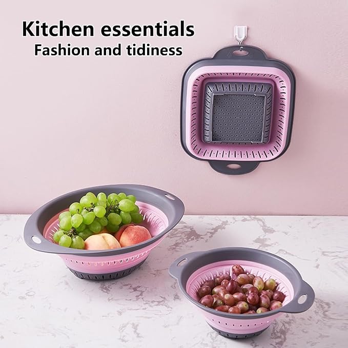 Collapsible Colander and Strainer, Silicone Strainer Colanders & Food Strainers - Image 2