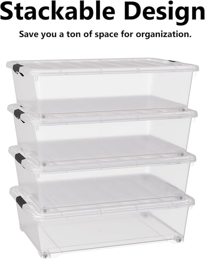 50 Quart Multipurpose Under Bed Storage Container Bins - Image 6