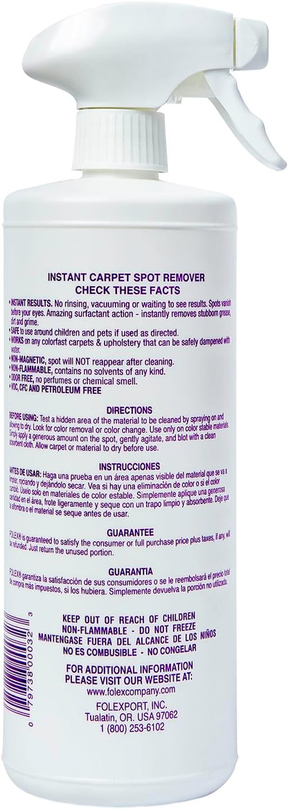 FOLEX Instant Carpet Spot Remover 32 oz – Powerful Stain Remover - Image 2