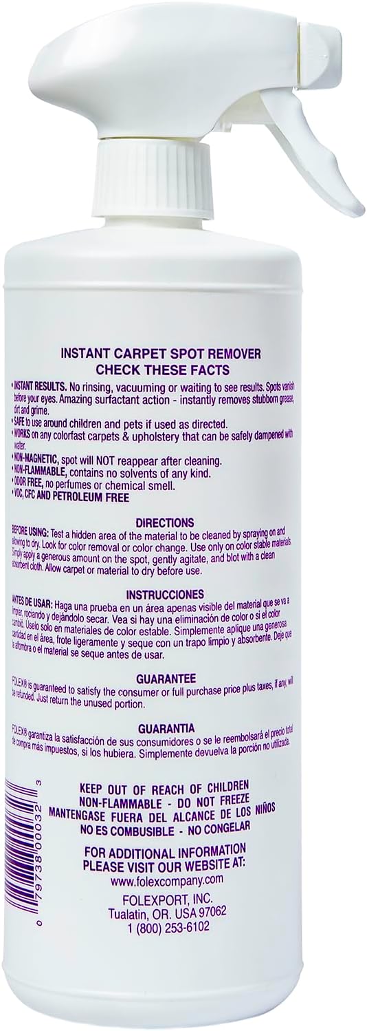 FOLEX 32 oz Instant Carpet Spot Remover Carpet Cleaner - Image 2
