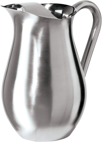 OGGI Stainless Steel Pitcher- Stainless Steel Water w/Ice Guard, Water Carafe by OGGI