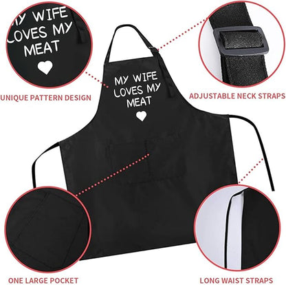 Rosoz Funny BBQ Black Chef Aprons - Image 5