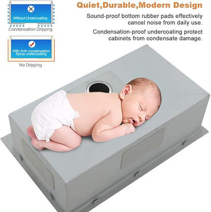 33x22 Drop In Kitchen Sink Workstation-Bokaiya Stainless Steel Kitchen Sink 33x22 Top Mount Drop In Workstation 16 Gauge 10" Handmade Deep Single Bowl Kitchen Sinks with Cutting Board