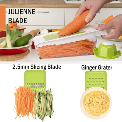 NACOLUS Cheese Grater with Container, 5 In 1 Mandoline Slicer - Image 5