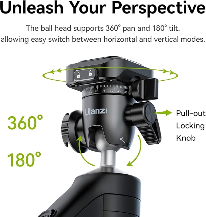 ULANZI TT38 Mini Tripod for Camera, One-Click Open Tabletop Camera Tripod Small Portable Stand with Uka F38 Quick Release, Travel Stand Compatible with DJI OSMO Pocket 3/OSMO 360/Insta360 x5/Sony