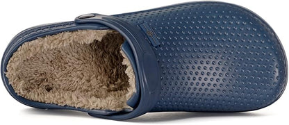 Womens Mens Fur Lined Clogs Waterproof Garden Shoes Winter Warm Fleece Lining - Image 4
