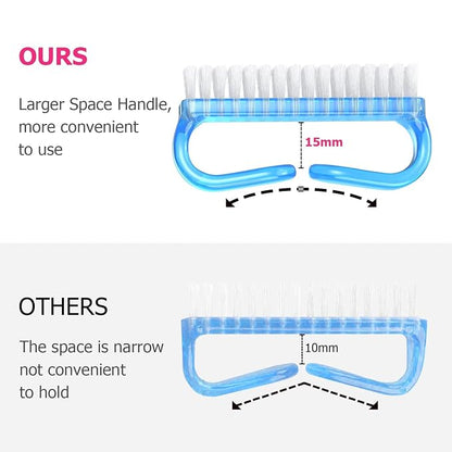 Handle Grip Nail Brush, Hand Fingernail Brush Cleaner Scrubbing Kit Pedicure - Image 2