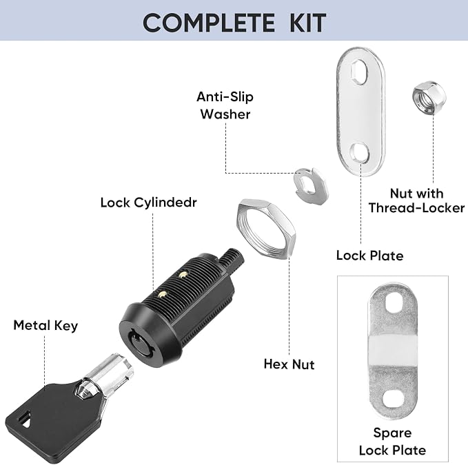 PTEROMY 12 Pack Cabinet Lock - Image 5