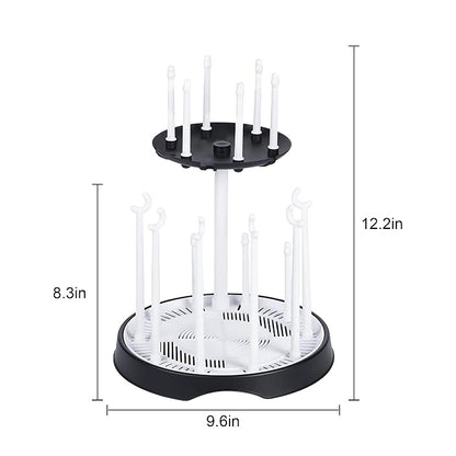 Baby Bottle Drying Rack, Double-Layer Bottle Drying Rack, Hold Up to 16 Baby - Image 2