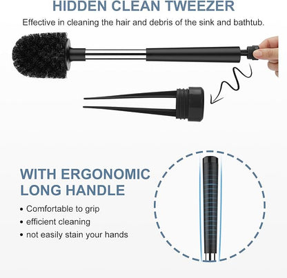 SetSail Toilet Brush and Holder 4 Pack, Self Closing Lid Toilet Bowl Brushes - Image 3