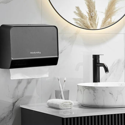 Paper Towel Dispensers Wall Mount, Adhesive/Screws Install, Compact Hand Towel - Image 2