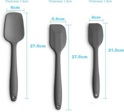 Silicone Spatula 3‑Piece Set Heat Resistant 600°F Non‑Stick Rubber Spatulas - Image 2