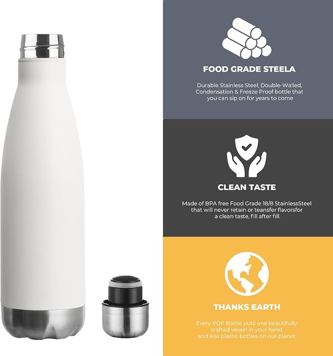 MEWAY 17oz Sport Water Bottle 4 Pack Vacuum Insulated Stainless Steel - Image 3