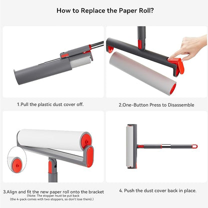 Large Lint Roller Refill 640 Sheets Value Set, Extra Sticky, Easy Tear - Image 7