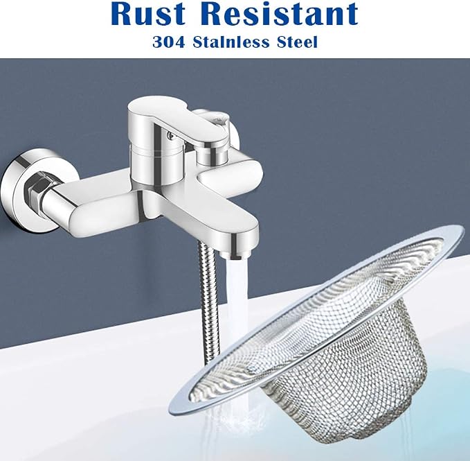 2 Pcs Heavy Duty Stainless Steel Slop Basket Filter Trap, 3.54" Top / 1.65" - Image 3