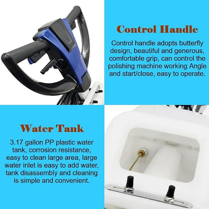 Floor Scrubber Buffer Polisher Commercial Floor Scrubber Machine 18" Tile Floor - Image 5