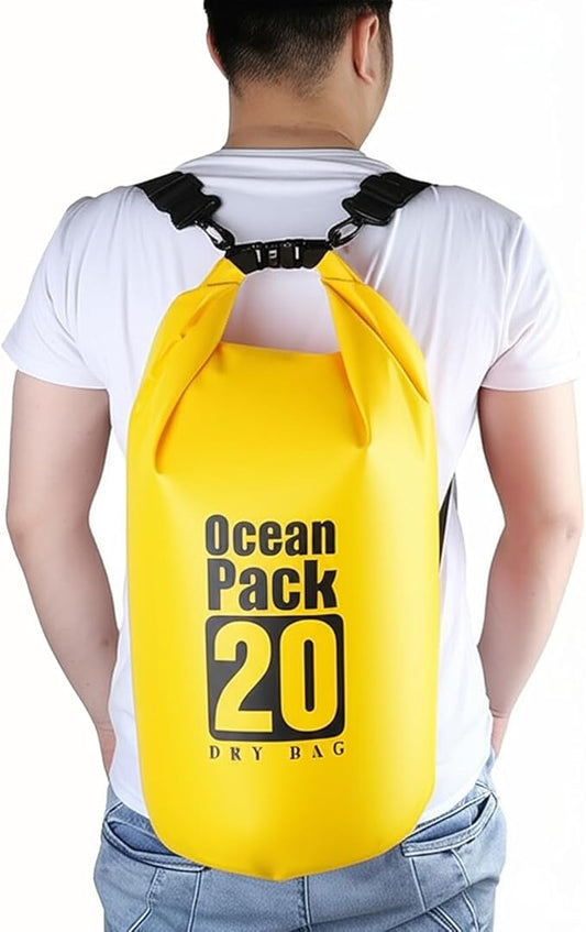 Dry Bag Waterproof Backpack 5L/10L/20L/30L Roll Top Waterproof Bag,Floating Dry bags for Kayaking,Swimming,Boating,Camping,Beach.