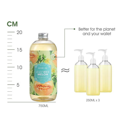 ROMIIE ZOI Liquid Hand Soap Refill, Cucumber&melon, Gentle & Moisturizing - Image 3