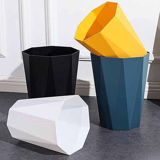 2 Pack Small Trash Can 1.8 Gallon Waste Basket Bathroom Garbage Bin - Image 9
