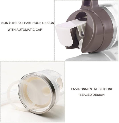 Marbrasse Oil Dispenser for Kitchen, 20 OZ /600ml Leakproof Glass Oil Bottle - Image 5