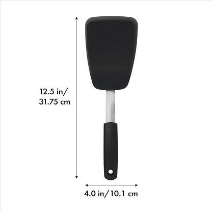 OXO Good Grips Large Silicone Flexible Turner, Stainless Steel & Good Grips - Image 6