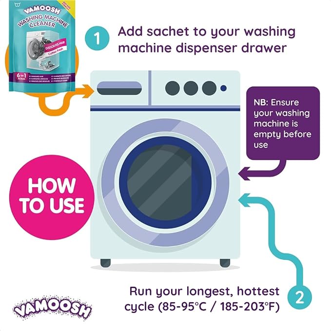 Vamoosh 6-in-1 Washing Machine Cleaner | Dissolves Pet Hair | Leaves No Residue - Image 2
