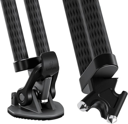Leofoto LVC-253C+BV-20 Video Tripod, Twin Leg, Integrated Bowl, Leveling Base with Handle, 3 Leg Sections, Fluid Head Set, Lever Release Clamp