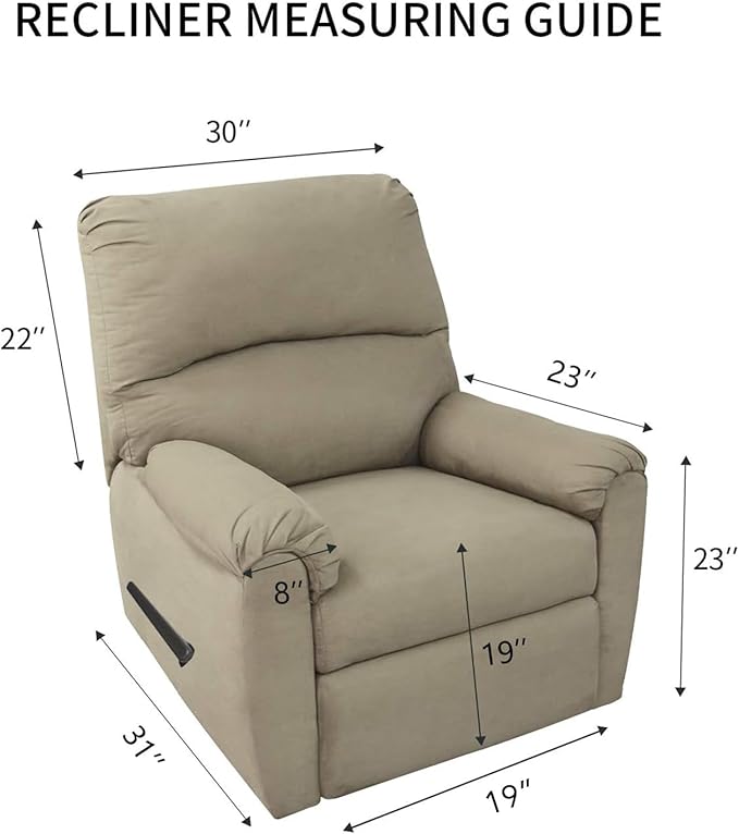 PureFit Reversible Quilted Sofa Cover, Water Resistant Slipcover Furniture Protector, Washable Couch Cover with Non Slip and Elastic Straps for Kids, Dogs, Pets (Small Recliner, Chocolate/Chocolate)
