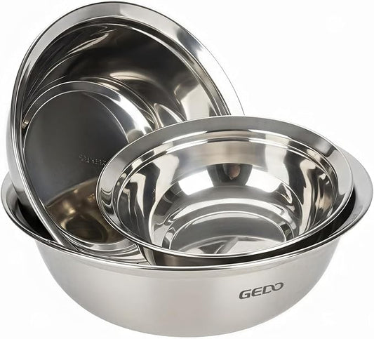 GEDO Stainless Steel 3pcs, Nesting Design, Professional Kitchen Bowls by GEDOGuardianofFamilyHealth