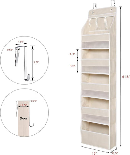 Univivi 6-Shelf Over Door Hanging Organizer Fabric Baby Door Storage - Image 6