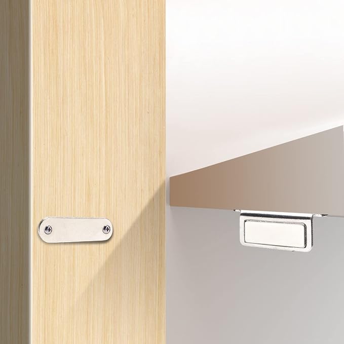Mousike Double Magnetic Door Catch，60lb Stainless Steel Cabinet Door Magnets - Image 2