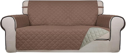 PureFit Reversible Quilted Sofa Cover, Water Resistant Slipcover Furniture by PureFit