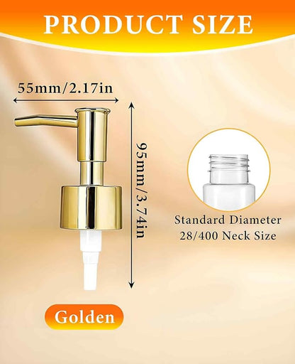 6 Pack Gold Soap Dispenser Pump, Top Replacement - Image 2