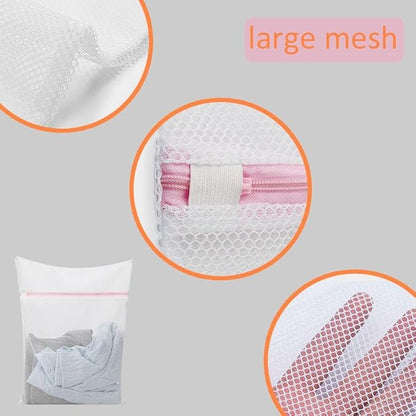 Pack of 5 Mesh Laundry Washing Bags-5 Large - Image 2