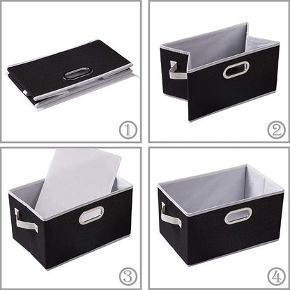 PRANDOM Fodable Storage Bins for Closet Decorative Fabric Storage Baskets Cubes - Image 5