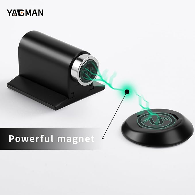 3 Pack Magnetic Door Stoppers Retractable Bottom of Door Holder No Drilling - Image 3
