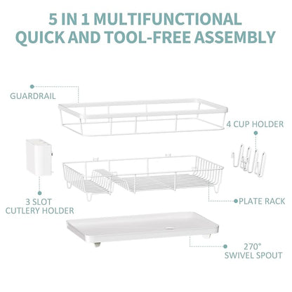 Dish Drying Rack for Kitchen Counter, Large Dish Racks - Image 7