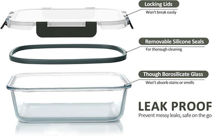 M MCIRCO [5-Packs, 36 Oz Glass Meal Prep Containers - Image 3
