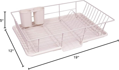 Sweet Home Collection 3 Piece Dish Drainer Rack Set - Image 2