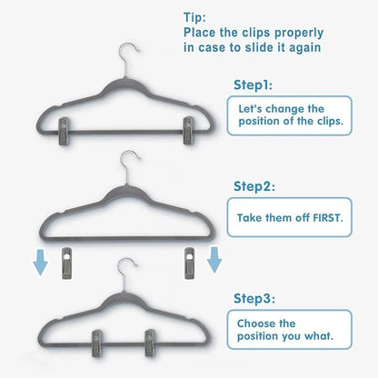 Grey Velvet Clips for Velvet Hangers - Image 7