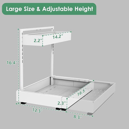 REALINN Expandable Under Sink Organizers and Storage, 2 Tier Under Cabinet - Image 5