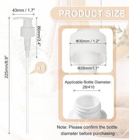 uxcell 8 Pcs Soap Dispenser Pump Heads Soap Dispensers Top Pumps Replacement - Image 2