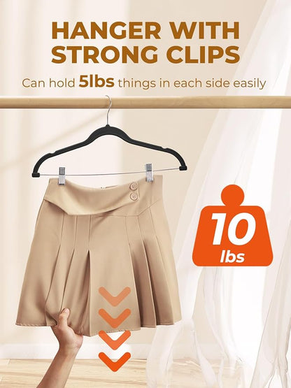 HOUSE DAY Velvet Skirt Hangers 36 Pack, Space Saving Slim Shorts Hanger - Image 3