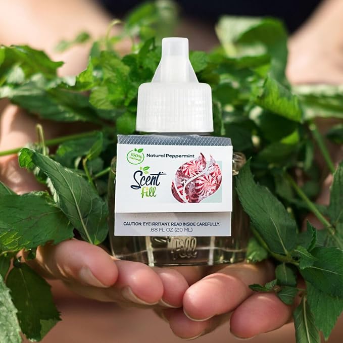 Scent Fill 100% Natural Peppermint Plug in Air Freshener, 4 Scented Oil Refills - Image 5