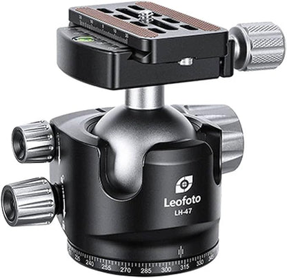 Leofoto Professional Camera Tripod, 63.9" Compact Carbon Fiber Tripod for DSLR Video Camcorder, 5 Leg Sections, 360° Ball Head, Max Load 20KG/44Lb (LS-365CX+LH-47)