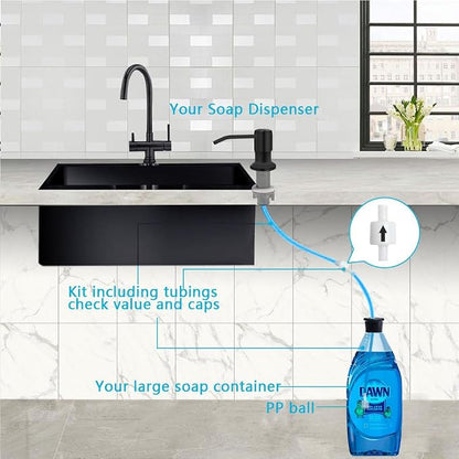 Soap Dispenser for Kitchen Sink, Countertop Soap Dispenser Pump, Say Goodbye to - Image 4