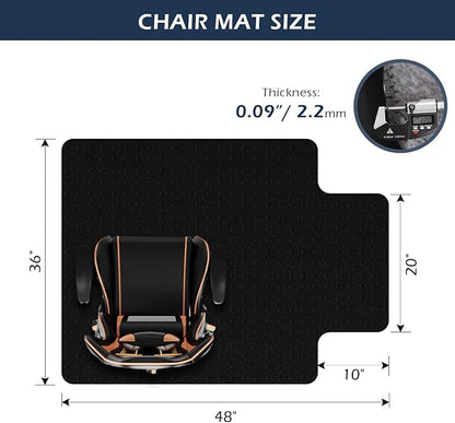 SALLOUS Office Chair Mat for Carpet, 48in x 36in Heavy Duty, Gaming Chair Mat - Image 2