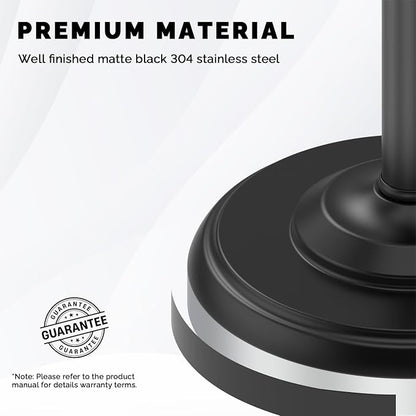Black Toilet Paper Holder Stand, Matte Black Toilet Paper Holder Free Standing - Image 7