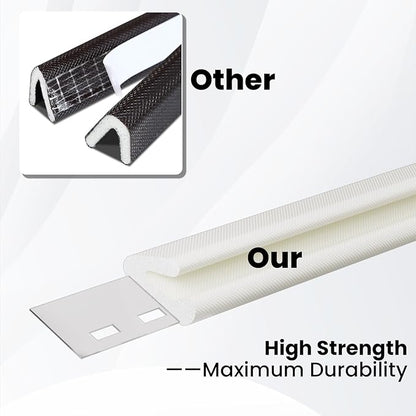 V Shape Foam Weather Stripping Door Frame Seal Strip 2Pcs×26FT White, Draft - Image 4